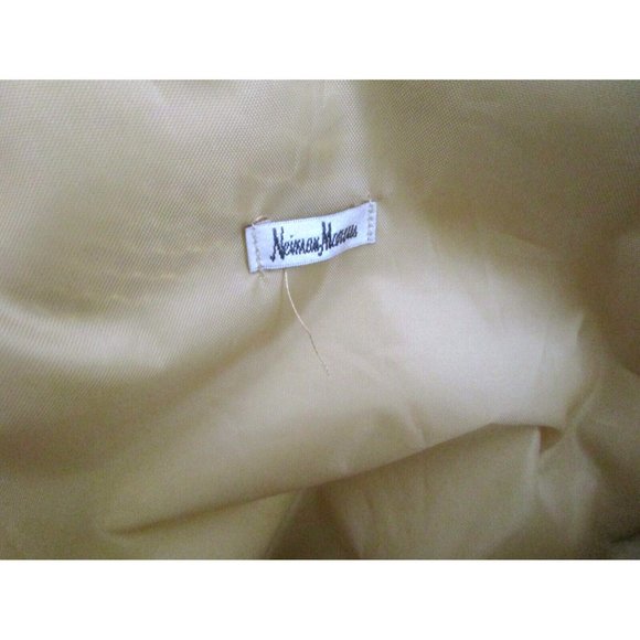 Neiman Marcus Tote-Large Shiny Gold Metallic Faux Snake Skin-Carry All Purse Bag - Picture 11 of 16